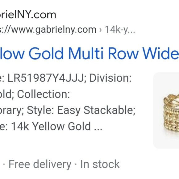 14kt yellow gold stackable band - Picture 5 of 5